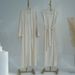 2025 Muslim Long Sleeve Coat Round Neck Sleeveless Dress Cotton Linen Robe Set_ecoleips.com