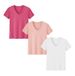 Women's Clothing Women's Three Piece T-Shirt Set Summer Solid Color Loose Fitting Top With Slit Short Sleeve_ecoleips.com