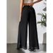 Women's Clothing Casual Chiffon Wide Leg Pants Loose Long Trousers For Women_ecoleips.com