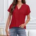 Women's Clothing New V Neck Loose Women's Shoulder Sleeve Hollow Short Sleeved T Shirt Female_ecoleips.com