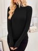 Women's High Neck Slim Fit Base Layer Top For Autumn Winter Suitable_ecoleips.com