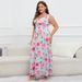 Women's Clothing Dress Suspenders Printed Fat Mm Plus Fat Summer Ice Silk Long Skirt_ecoleips.com