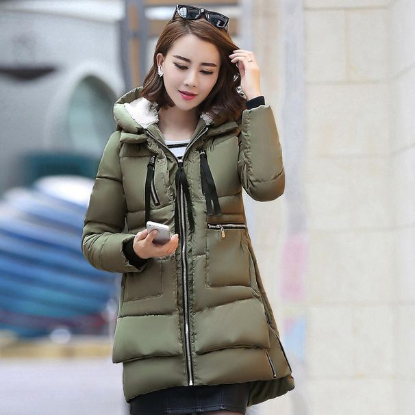Women's Clothing Plus size down cotton jacket fat MM student maternity wear medium and long cotton coat female 200 catties loose cotton jacket_ecoleips.com