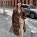 Women's Long Over-the-Knee Fluffy Down Jacket – Oversized Loose Fit Winter Coat, High-End Fashion Puffer Coat For Extreme Cold_ecoleips.com