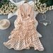 Women's Sweet Polka Dot V-Neck Long Sleeve Dress Summer Elegant Slimming Fluffy Cake Skirt Gentle Vacation Look_ecoleips.com