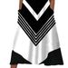 Women's Striped Short Sleeve Striped Color-Block V-Neck Casual Dress_ecoleips.com