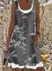 2021 European And American Cross-border Wish Foreign Trade Women's Loose Fashion Digital Print Casual Dress 9147_ecoleips.com
