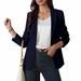 2025 European And American Women's Fashion Single-button Casual Front-open Long-sleeve Jacket Business Office Work Suit_ecoleips.com