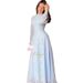Modest Abaya Dress Women's Elegant Retro Style Long Sleeved Fitted Maxi Dress Soft Polyester Summer Dress_ecoleips.com