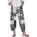 New Women's Pants With Abstract Printing, Fashionable Graffiti, Loose Pockets, Casual_ecoleips.com