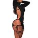Trendy Lace-Up Cutout Jumpsuit Sexy Irregular Black Side Panel Summer Women's Clothing European American Style_ecoleips.com