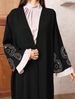 Verve Women's New Muslim Fashion Cardigan Dubai Arab Robe Batwing Sleeve Elegant Dress_ecoleips.com
