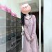 Women's European Style French Pink Hooded Dress Long Sleeved Gentle Style Sweatshirt Dress for Early Autumn/Winter 2024 New Arrival_ecoleips.com