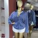 Elegant Casual Long Sleeve Striped Shirt For Women - Relaxed Fit, Turn-Down Collar, Breathable Polyester, Versatile Office & Daily Wear_ecoleips.com