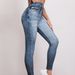 Women's Clothing Denim Fitness Pants For Women, High Waist Slimming Butt Lift Peach Stretch Outer Wear Double Pocket Running Yoga Casual Pants_ecoleips.com
