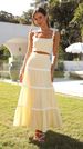 Women's simple sexy corrugated tube top oversized skirt suit_ecoleips.com