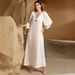 Hand Sewn Diamond Robe New Muslim Long Skirt Elegant Long Sleeve Evening Dress_ecoleips.com