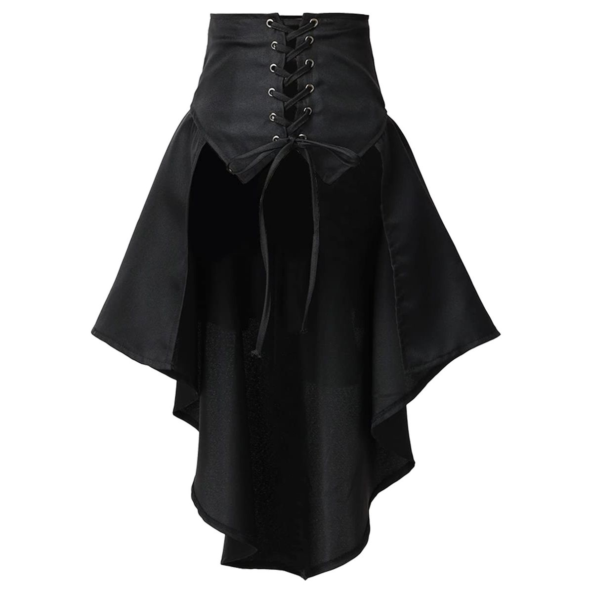 Half Length Skirt, Pirate Skirt, Ruffled Irregular Half Length Halloween Performance Skirt_ecoleips.com
