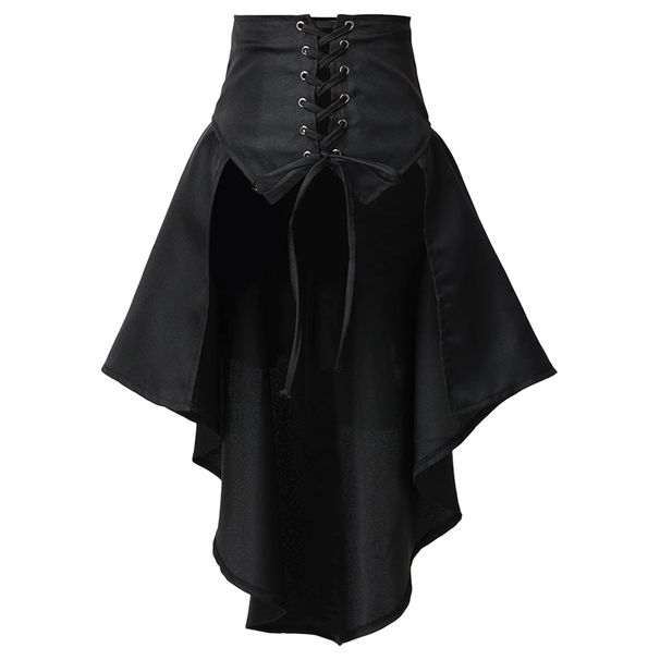 Half Length Skirt, Pirate Skirt, Ruffled Irregular Half Length Halloween Performance Skirt_ecoleips.com
