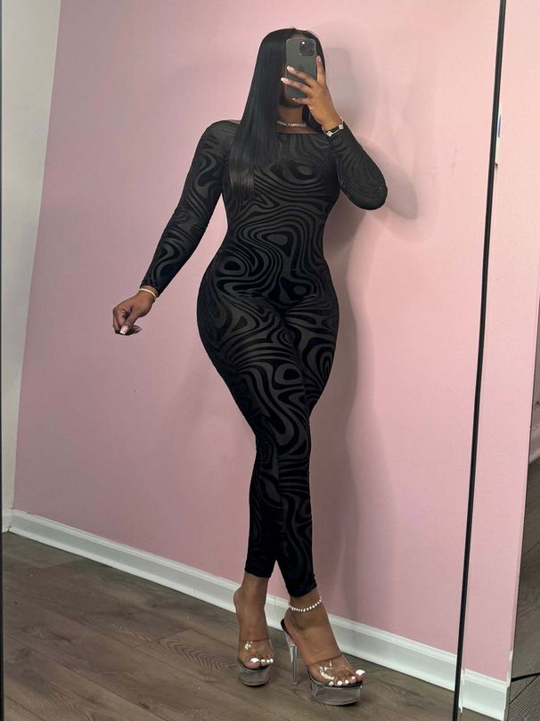 CN0226 Women's 2024 Autumn And Winter New Style Temperament Printed Sexy Big Backless Tight Jumpsuit_ecoleips.com