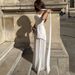 Talenza White Elegant Ribbon Long Dress Female Fashion Sleeveless Backless Strapless Long Dresses Beach Vacation Female Dresses_ecoleips.com