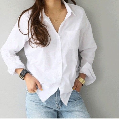 Women's Clothing Base Long Sleeved Shirt Ol Professional Slim Fit Lapel Shirt For Women_ecoleips.com