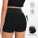 K New Minimalist, Fashionable, Casual High Waisted, Adjustable Belly Support, Perforated Denim Shorts For Pregnant Women_ecoleips.com