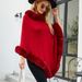 Women's Clothing 2023 autumn and winter new women's clothing shawl tassel cape fur collar pullover sweater women_ecoleips.com