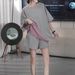 Women's Summer Casual Slimming Two Piece Set Short Sleeve T-Shirt And Shorts Loose Fit plus Size Fashionable Versatile_ecoleips.com
