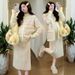 Autumn Winter New Korean Fashion Sweater Two-Piece Set Maternity Dress_ecoleips.com