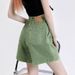 Green Dopamine Outfit Denim Short For Women Summer New In Style High Wait Slimming Girl A-line Three-Quarter Hot_ecoleips.com