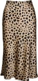 Fashion 2025 Spring Street Style Trendy Women's Printed Polyester Bodycon Midi Skirt_ecoleips.com