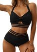 Elegant Sheer Cover-Up Bikini Set – Sexy High-Waisted Bottoms & Triangle Top (Stylish Swimwear For Beach & Pool)_ecoleips.com
