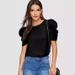 Women's Slim Fit Round Neck Blouse Lantern Sleeve Casual Elegant Fashion Top With Buttons Solid Color American Style For Spring/Autumn Summer_ecoleips.com