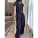 Fashion Casual Linen Suit For Women 2025 Summer New Style Flutter Sleeve Top Wide Leg Pants Two-Piece Set Trendy_ecoleips.com