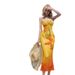 Women's Three Piece Swimsuit Set Fashionable Print Slim Fit Long Dress Bikini For Beach Vacation Hot Spring_ecoleips.com