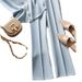 Women's Clothing Beautiful High End Super Good Looking Temperament Blue Two Piece Suit_ecoleips.com