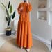 Women's Clothing Autumn Round Neck Long Sleeve Single Breasted High Waist Stitching Dress_ecoleips.com