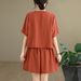 Plus Size Casual Fashion Age-Reducing Cotton Linen Women's Summer Outfit For Chubby MM Slimming Short_ecoleips.com