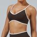 K New Color Blocking Suspender Sports Bra, Shockproof Yoga Bra, Outdoor Fitness Yoga Top, Sports Vest_ecoleips.com