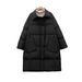 Siyu 90 White Duck Down Women's Simple Solid Color Thickened Medium And Long Down Jacket Women_ecoleips.com