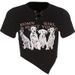 Printed Short Sleeved T-shirt For Women With A Sense Of Design. 2025 Summer New Irregular Spicy Girl Short Style Student_ecoleips.com