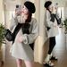 Autumn New Korean Fashion Loose Bowknot Air Cotton Maternity Dress_ecoleips.com