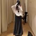 Knitted Fishtail For Women, Autumn/winter 2026 New Style, Slimming, Gentle, Elegant, High-end, Extended Length, White,_ecoleips.com