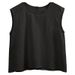 Summer Women's Sleeveless Cotton Linen T-Shirt Top Casual Japanese Korean Style Ramie Cotton Vest Back Slit Design_ecoleips.com