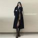 High-End Black Trench For Women, Mid-Length, 2023 Early And Autumn New Style, Petite Chic Spring Coat_ecoleips.com