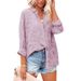Verve 2025 Women's Long Sleeve Chiffon Jacquard Elegant Commuter Semi-Transparent Beach Shirt_ecoleips.com