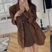 Korean Dongdaemun Style Suede Blazer_ecoleips.com
