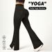 Women's Clothing Yoga Overalls Pocket Pants Peach Hip Tight Overalls Hip Lift High Elastic Yoga Sports Flared Pants_ecoleips.com
