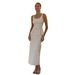 Women's Clothing Spring/Summer Suspender Dress Set Suspender Waist Cinching Top Fishtail Long Skirt_ecoleips.com